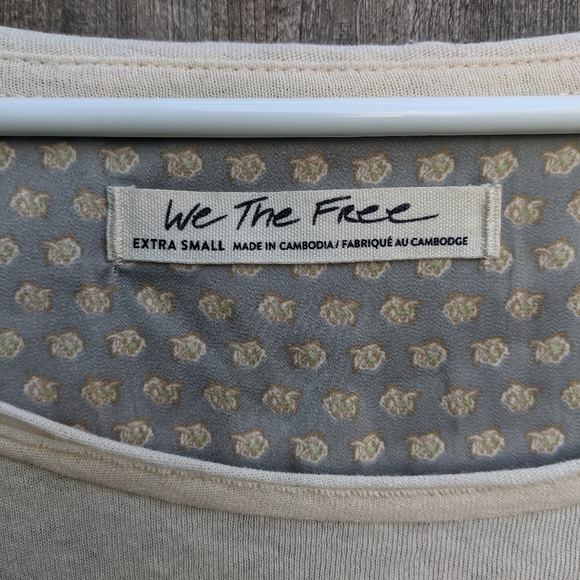 We The Free Long Sleeve Blouse Cream Size XS - Picture 3 of 7